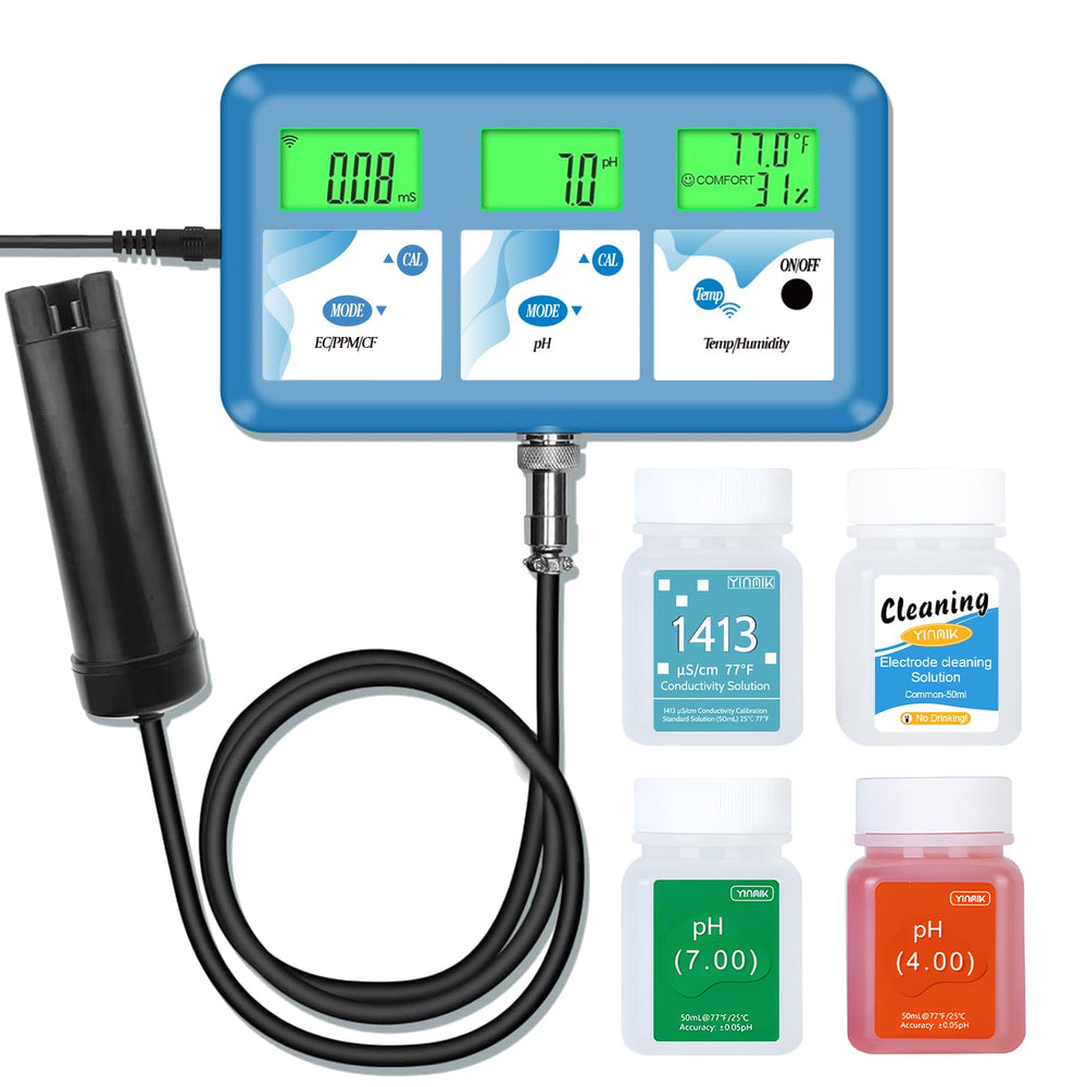 Moniteur YINMIK pH-PPM WiFi pour hydroponie, surveillance continue.