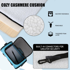 Base amovible et couchage doux Yipincover bleu pour plus de confort.