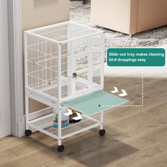 Bac alimentaire plastique blanc YITAHOME pour nourrir facilement vos oiseaux.
