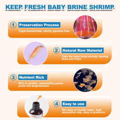 Yizeril – Nourriture crevettes bébé sans éclosion, pratique pour l'alimentation quotidienne.