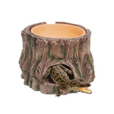 Cache-reptile YLSMILE avec base amovible, pratique et sûr pour terrariums.
