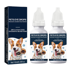 Gouttes oculaires Yocisku pour chiens, flacon 2x10 ml, soutien visuel.