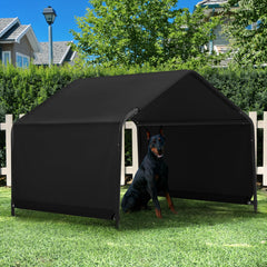 Yokaniwa cadre acier robuste pour abri extérieur, structure durable.