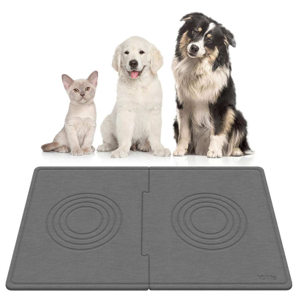 Yolife grand tapis-bol-chien-pierre: protection des sols contre éclaboussures