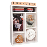 Coffret mémoire Yongvelin vue avant du cadre prêt à exposer photos et souvenirs