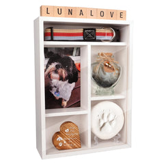 Coffret mémoire Yongvelin vue avant du cadre prêt à exposer photos et souvenirs