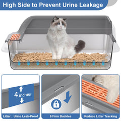 Yoochee base litière moyenne, capacité adaptée pour chats de taille moyenne.