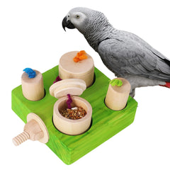 YOOSO WING Birdie Puzzle Feeder, vue frontale sur cage, stimulation mentale de l’oiseau