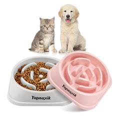 Bol lent Yopnoyik pour chien, conception spirale ralentissant le repas