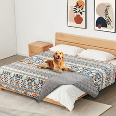 YOSEPATI couverture chien imperméable bleu medaillon, protège meubles et canapé.
