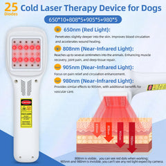 Yoveck thérapie au laser, diodes 25 visibles pour un traitement ciblé.