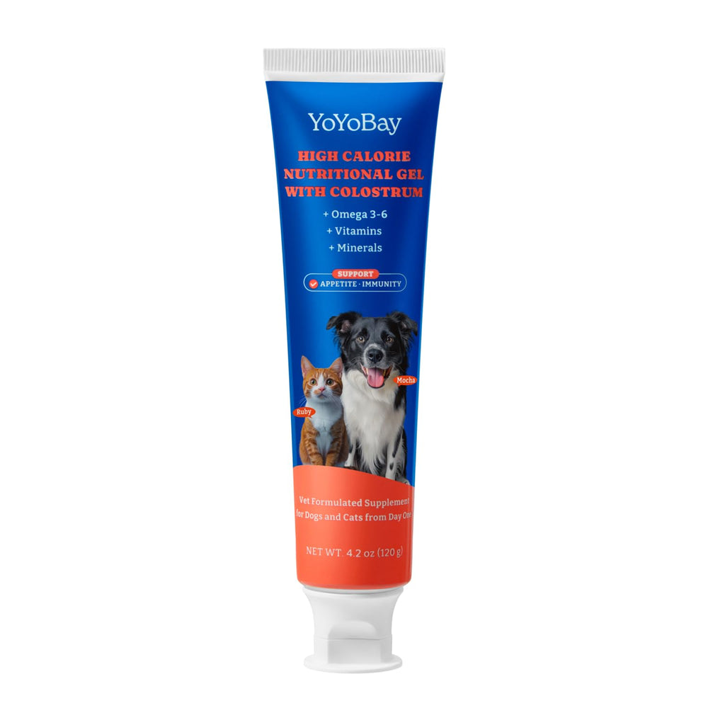YoYoBay flacon-gel nutritionnel au colostrum pour chiens et chats.
