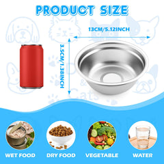 Bol métallique YSBJKWCF pour chien, convient à l’eau et à la nourriture.