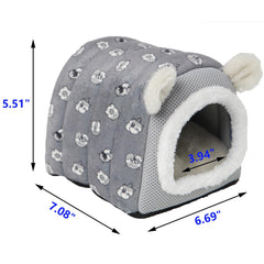 YUANST Nid-cave hamster-gris: abri doux pour sieste et jeu