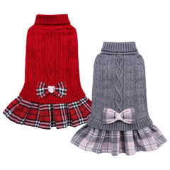 Pull robe YUDODO pour petit chien, ensemble 2 pièces, chaleur hivernale.