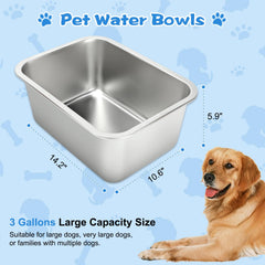 Bol YUEPET inox durable anti-rouille, parfait pour boire et nourrir.