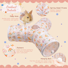 YUEPET tunnel-lapin-durable-nettoyage : réutilisable et facile à nettoyer.