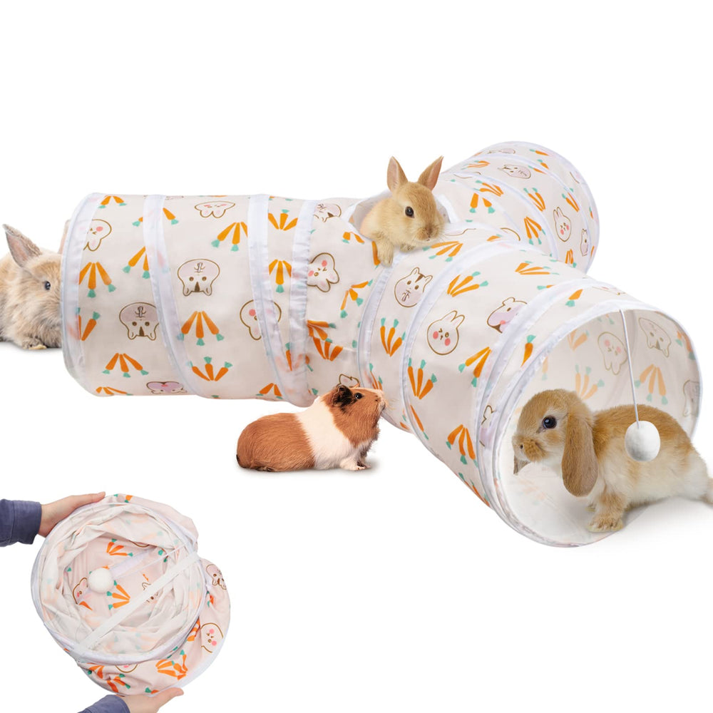 YUEPET tunnel-jouets-trois-voies : stimulation et amusement pour lapins et compagnons.