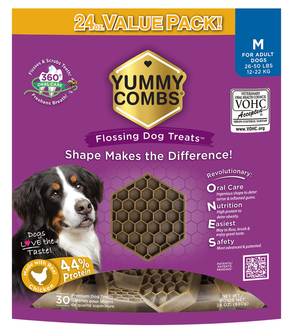Yummy Combs – forme nid d abeille, nettoyage dentaire à 360°.