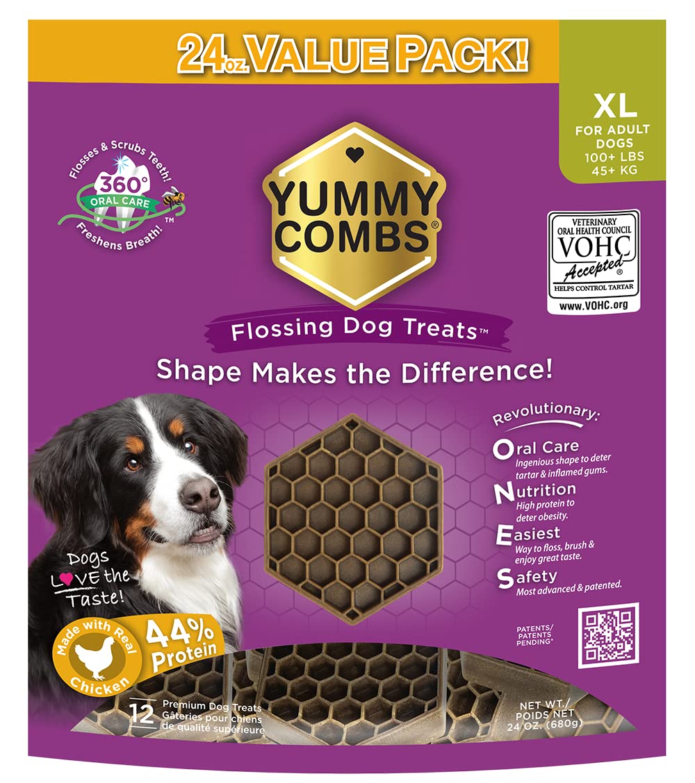 Yummy Combs forme ruche pour nettoyage dentaire à 360 degrés.