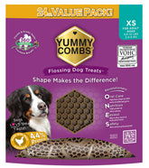 Paquet Yummy Combs dentaires pour chien, présentation attrayante
