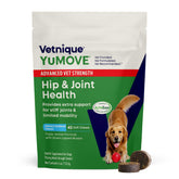 YuMOVE bouteille régulière montrant le format pratique pour chiens et une routine quotidienne.