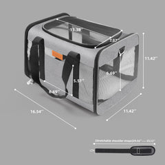 Porte-chat YUNIQUE mesh respirant, meilleure aération pendant les trajets