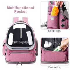 YUNLINLI sac à dos chat avec poches latérales pour jouets