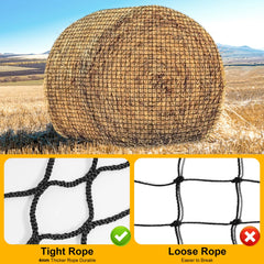 YUNPHDA filet foin rond 6ft, fermeture corde sécurisée pour éviter les accidents