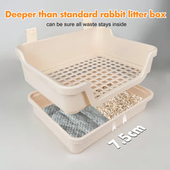 Yuoaes litière pour lapin – dimensions 40cm 28cm 19cm pour adultes.