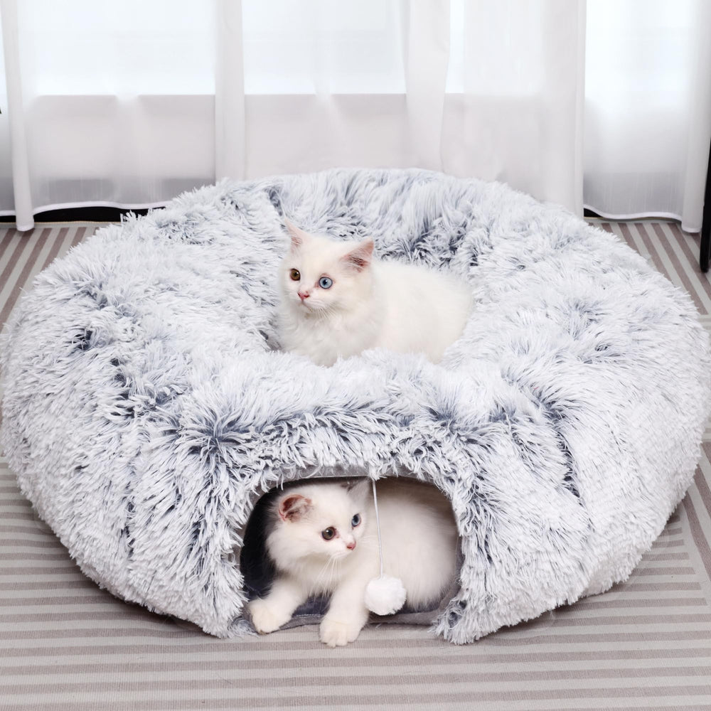 Le tunnel-chat-doudou de YUYAFN offre un espace douillet pour le repos et le jeu.