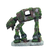 YZHZOM AT-AT Walker décor, vue avant dans l'aquarium, apporte une apparence réaliste et naturelle.