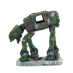 YZHZOM AT-AT Walker décor, vue avant dans l'aquarium, apporte une apparence réaliste et naturelle.