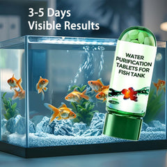 ZAIREG tablettes purification eau aquarium: gouttes versées pour réduire la turbidity.
