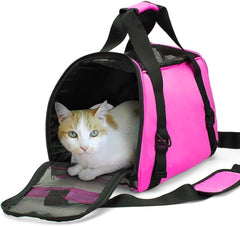 ZaneSun sac porteur chat rosered, poche cote pour jouets et essentiels.