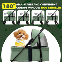 Zanthoxa Poussette 4 roues pour rouler en douceur sur toutes surfaces.