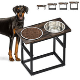 Gamelles surlevées Zarler avec 2 bols en acier inox pour repas confortables.