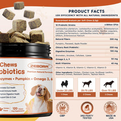 ZEBORA Probiotiques chien — gommes texture douce et administration facile.