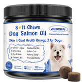 ZEBORA huile saumon chien - bouteille: apporte des oméga pour peau et pelage sains.