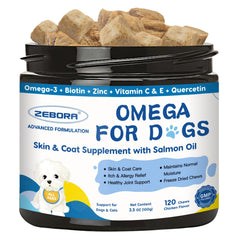 ZEBORA Omega3 flacon huile poisson pour chien, soutien peau et pelage.