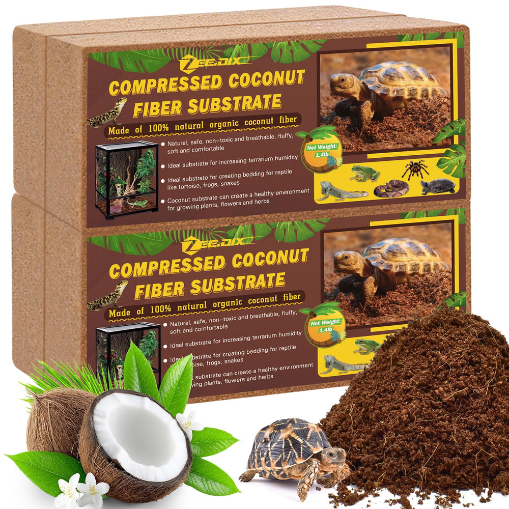 ZeeDix brique substrat coco terrarium: substrat durable pour un terrarium propre.