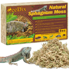 ZeeDix Mousse sphagnée longue fibre: texture naturelle idéale pour terrarium et reptiles
