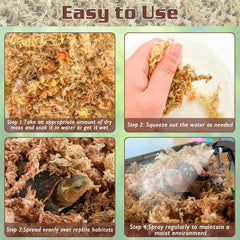 ZeeDix Mousse sphagnée longue fibre: substrat polyvalent pour reptiles et amphibiens