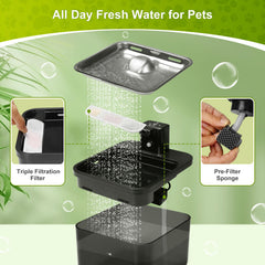 Mousse pré-filtre dense qui retient les particules fines pour une eau limpide.