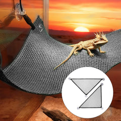 Hamac Zelphvt pour python noir, parfait pour l’observation et le repos.