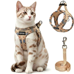 Harnais Zelvian ajustable enfilage rapide pour le confort du chat