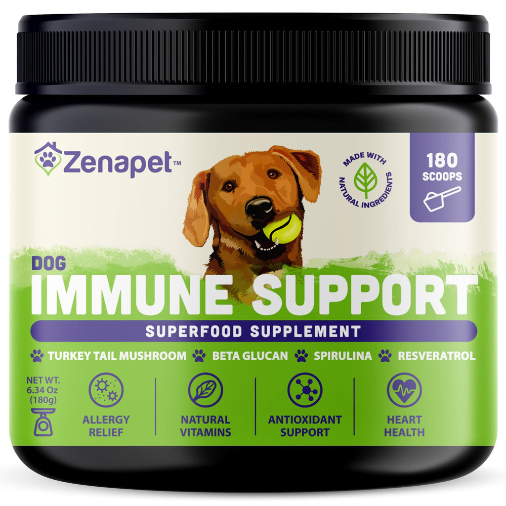 Zenapet Poudre Immunité Topper, dose facile à mélanger dans la gamelle de votre chien.