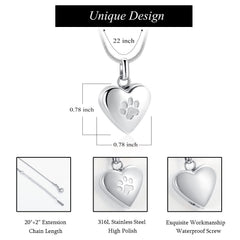 Zeqingjw chaîne-pendent-memoire argent: porté près du cœur.