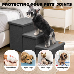 Zerbuger escaliers chien 3 marches, marches larges et confortables.