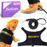Le harnais ZeriLion pour dragon barbu ajustable assure une tenue sûre et confortable lors des balades.